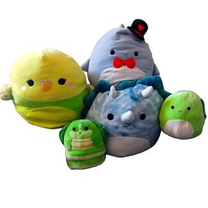 Squishmallows 5 Pack 16" Nellie The Parakeet, 20" Jerome The Triceratops...